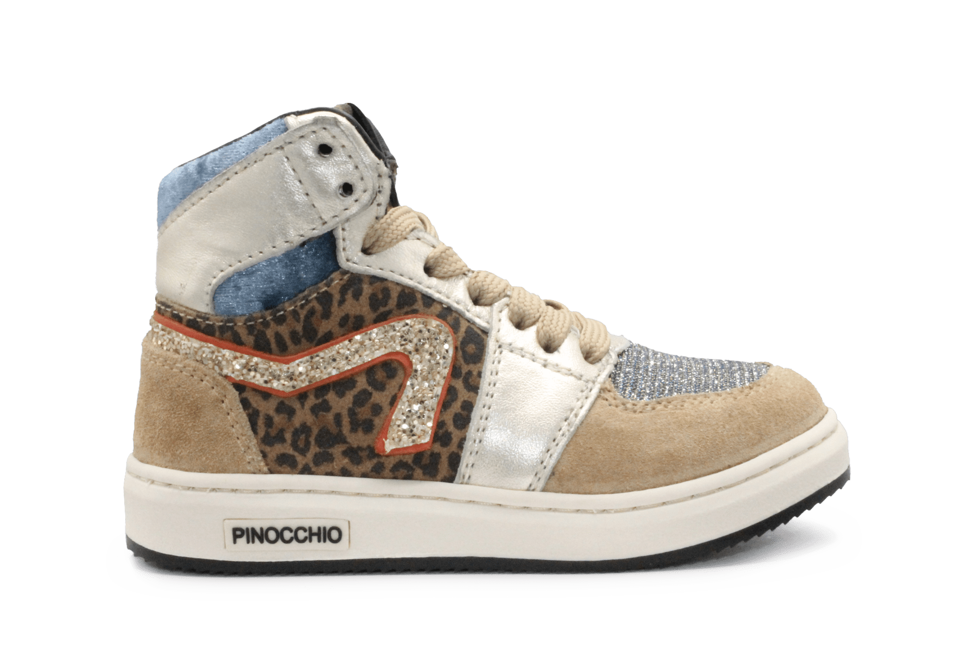 Pinocchio P1765 Sneaker Panterprint Multi Suède – Meisjes - hatshoe