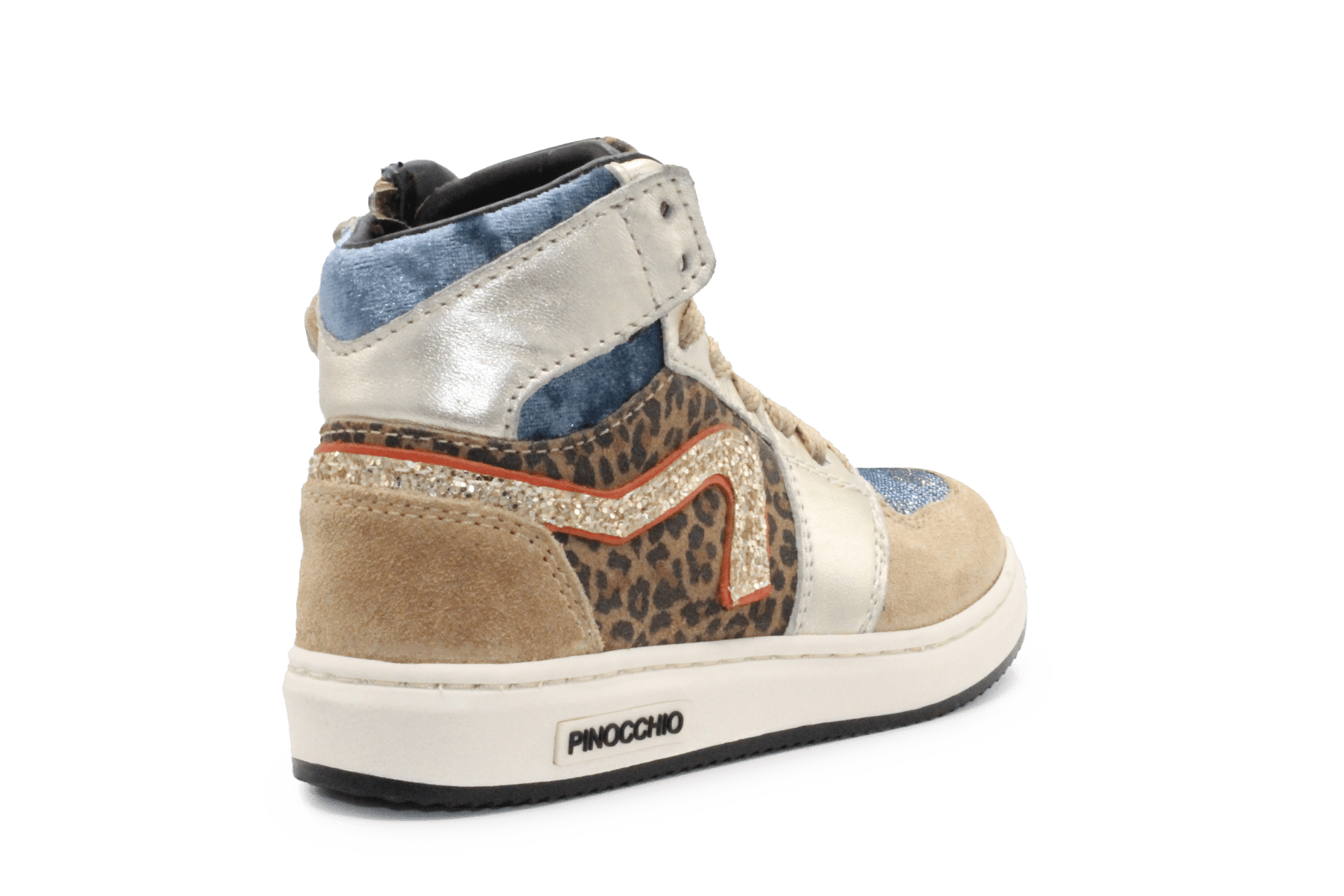 Pinocchio P1765 Sneaker Panterprint Multi Suède – Meisjes - hatshoe