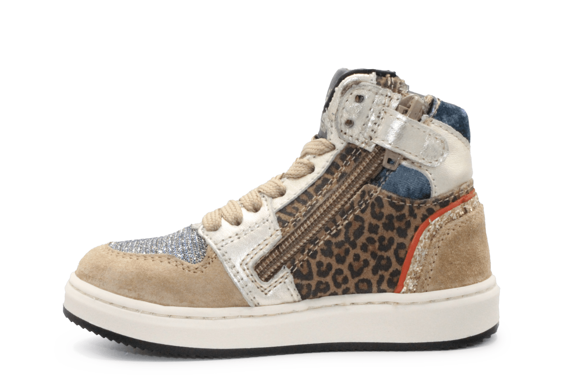 Pinocchio P1765 Sneaker Panterprint Multi Suède – Meisjes - hatshoe