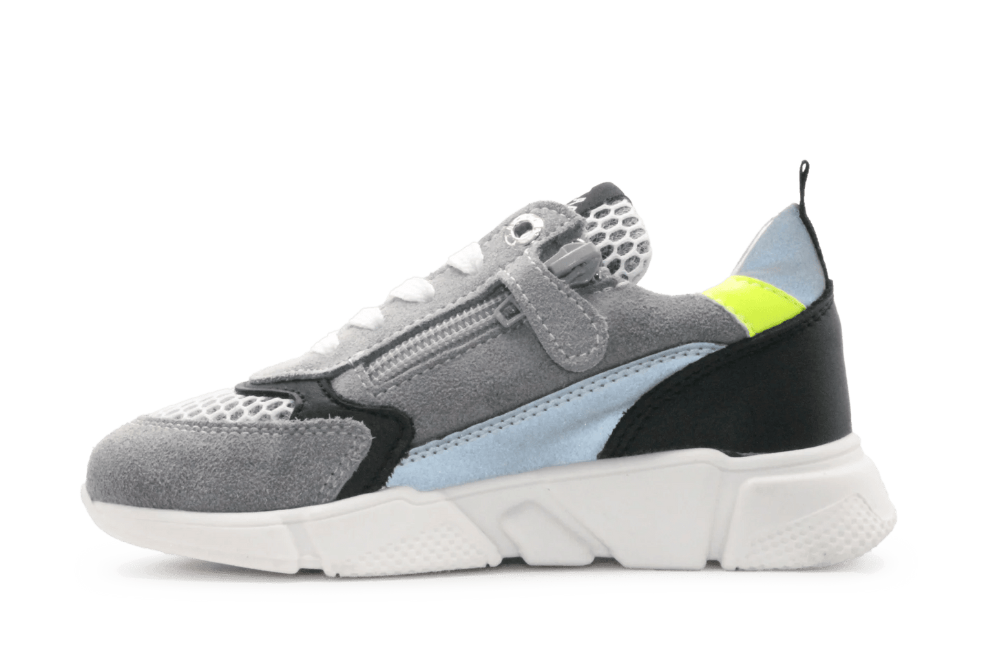 Red - Rag Jongens Sneaker 11291 - Grey Combi - hatshoe