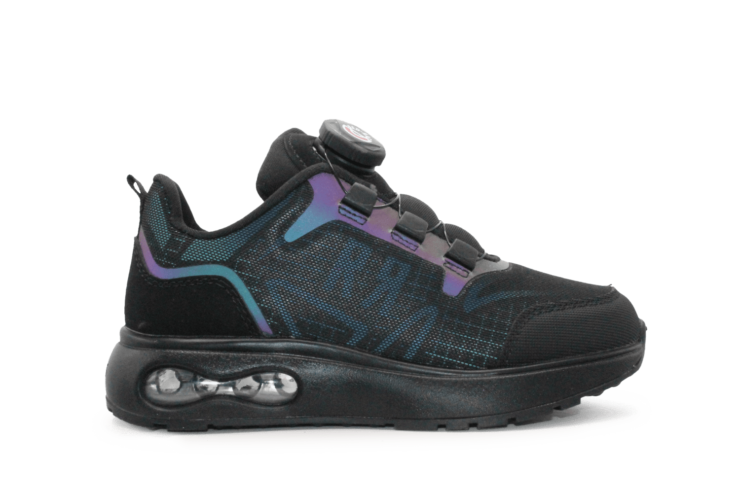 Red - Rag Jongens Sneaker 15825 - Zwart Rainbow - hatshoe