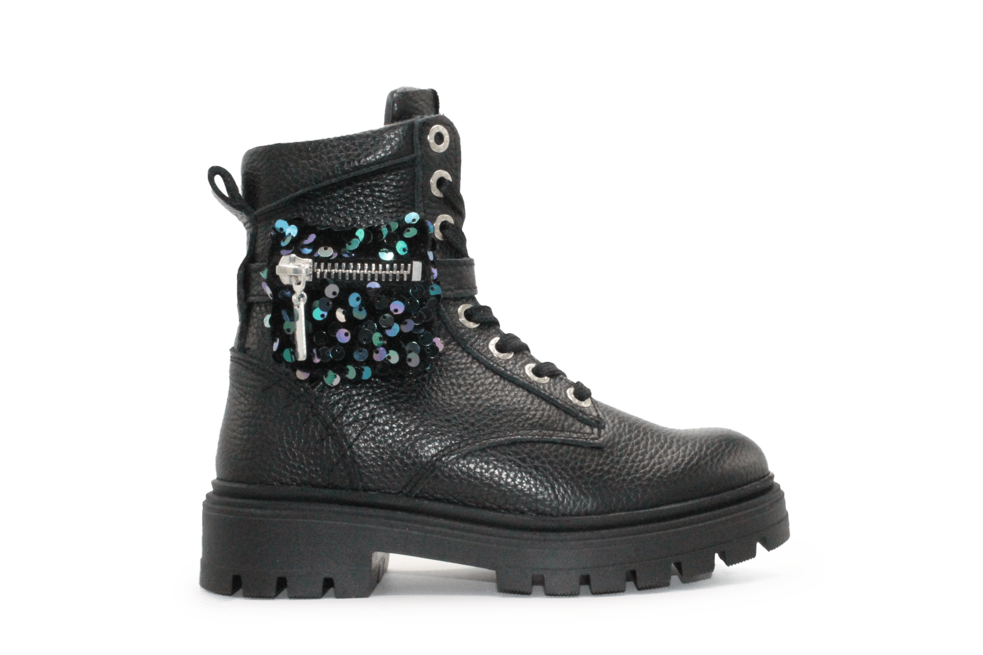 Red - Rag Meisjes Boots Glitter tasje 12512 - Zwart - hatshoe