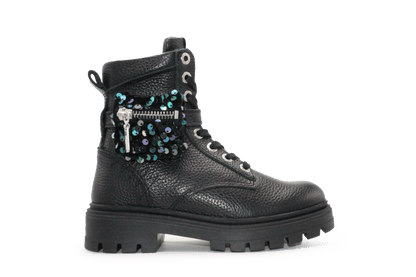 Red - Rag Meisjes Boots Glitter tasje 12512 - Zwart - hatshoe