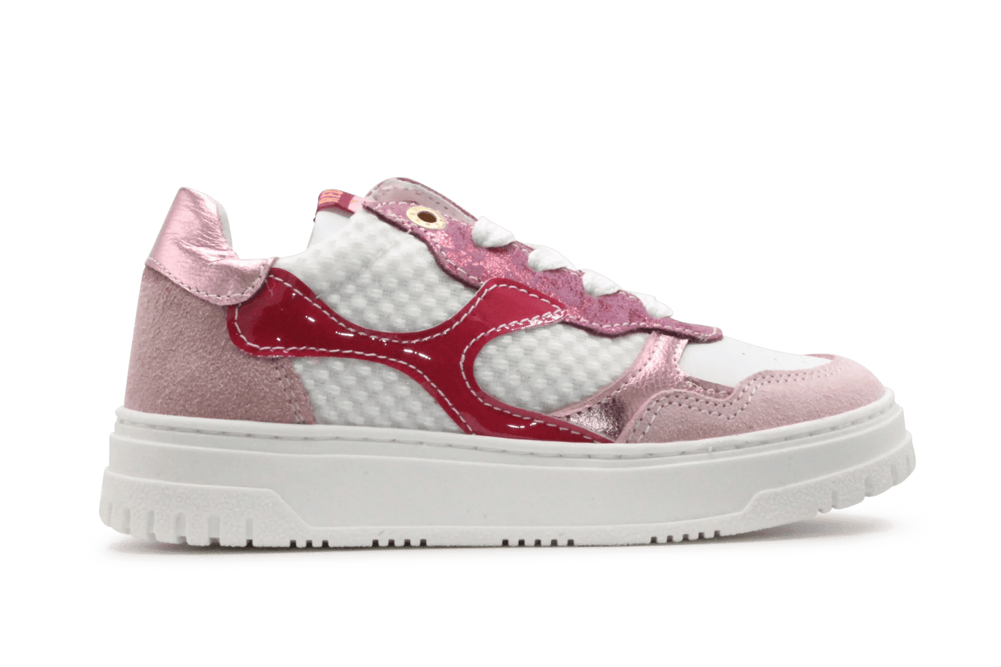 Red - Rag Meisjes Sneaker 12566 - Old Pink - hatshoe