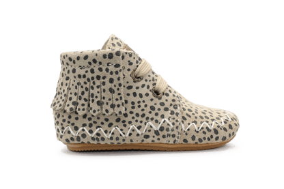Shoesme BP25W008 Eerste Loopschoen Beige Dots Suède – Peuters - hatshoe