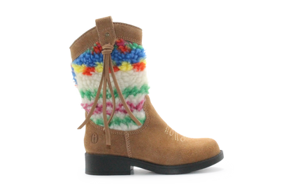 Shoesme Cowboylaars Meisjes - Cognac Multi - hatshoe
