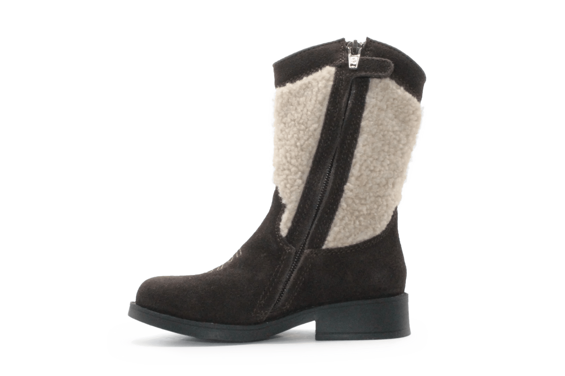 Shoesme Cowboylaars Meisjes - Donkerbruin Bloem - hatshoe