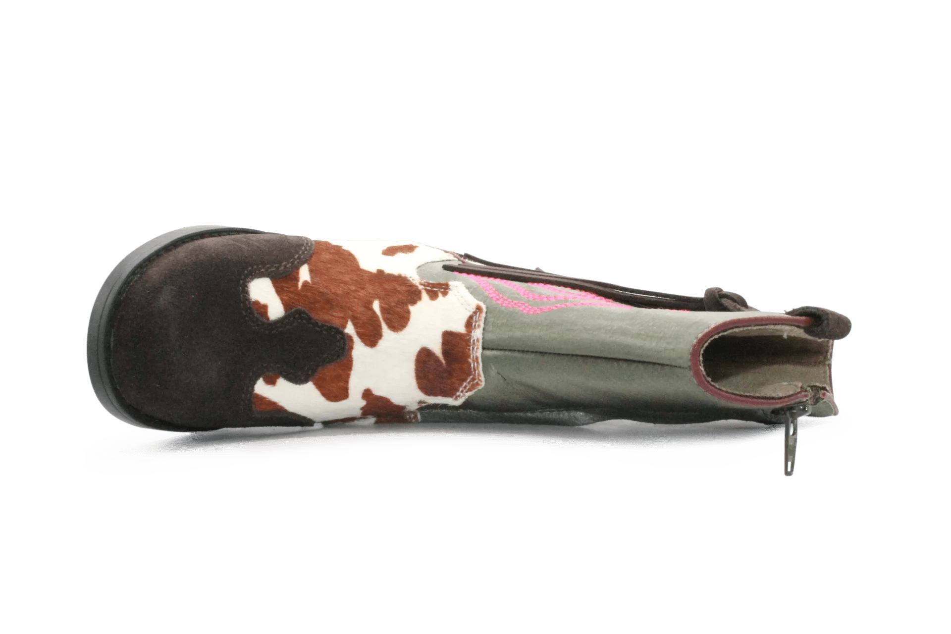 Shoesme Cowboylaars Meisjes - Donkerbruin Groen - hatshoe