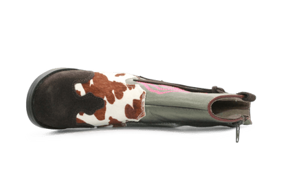 Shoesme Cowboylaars Meisjes - Donkerbruin Groen - hatshoe