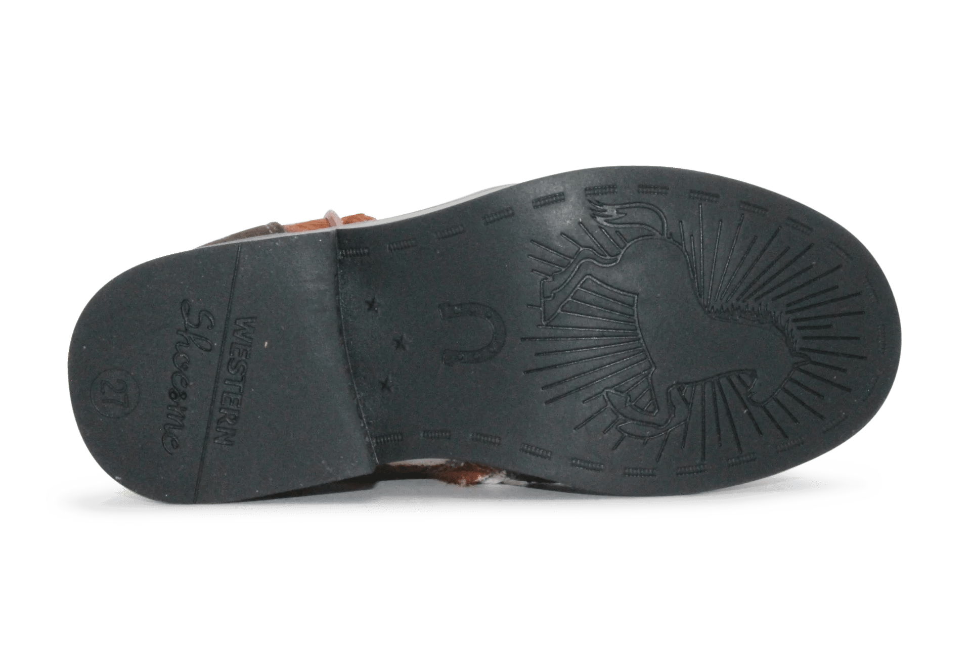 Shoesme Cowboylaars Meisjes - Donkerbruin Groen - hatshoe