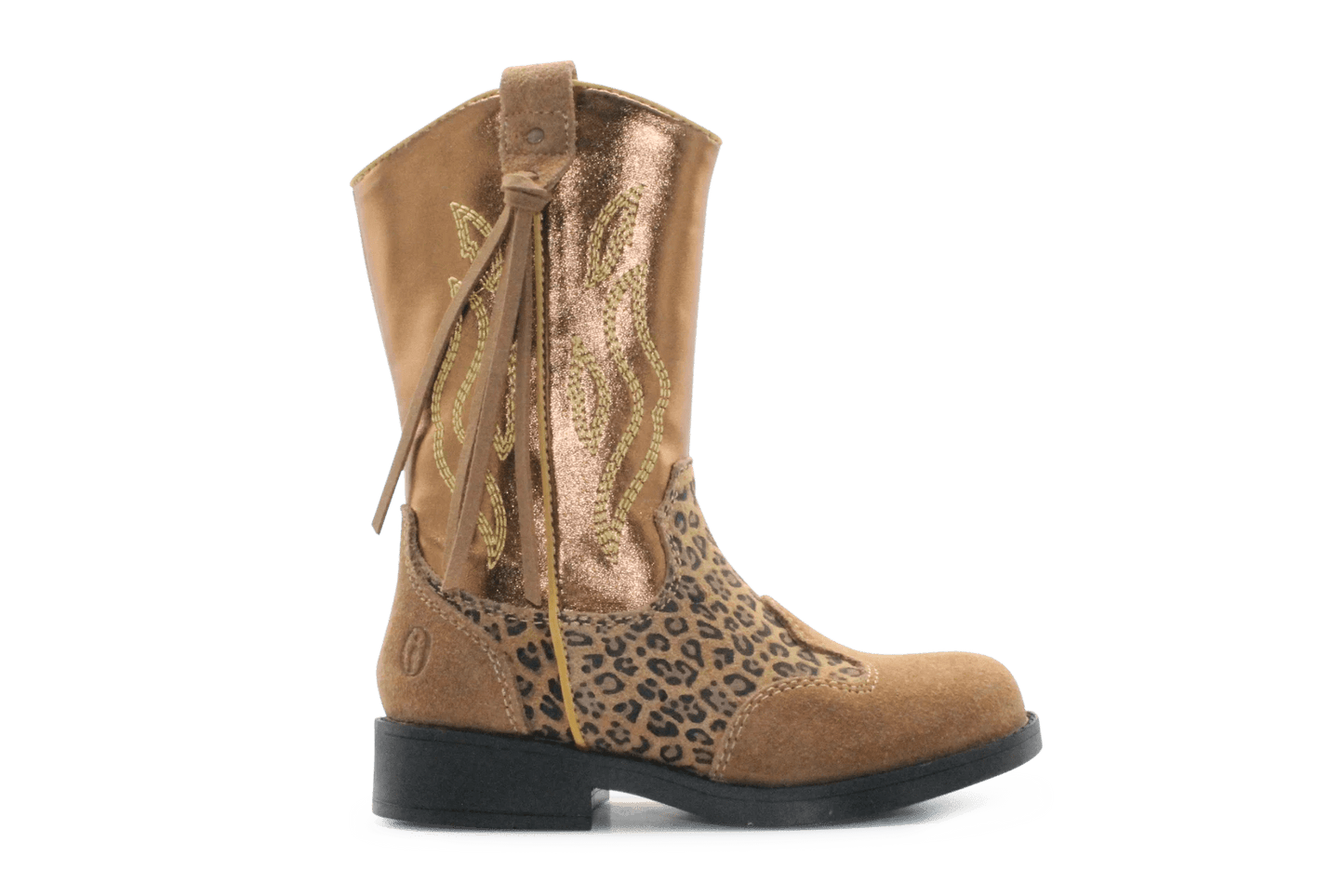 Shoesme Cowboylaars Meisjes - Leopard Cognac - hatshoe