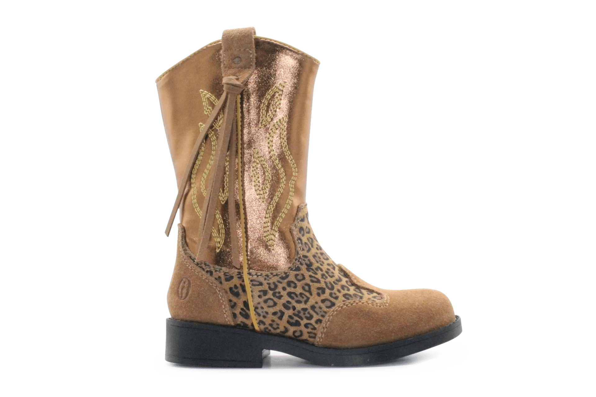 Shoesme Cowboylaars Meisjes - Leopard Cognac - hatshoe
