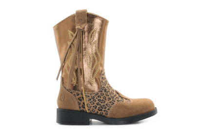 Shoesme Cowboylaars Meisjes - Leopard Cognac - hatshoe