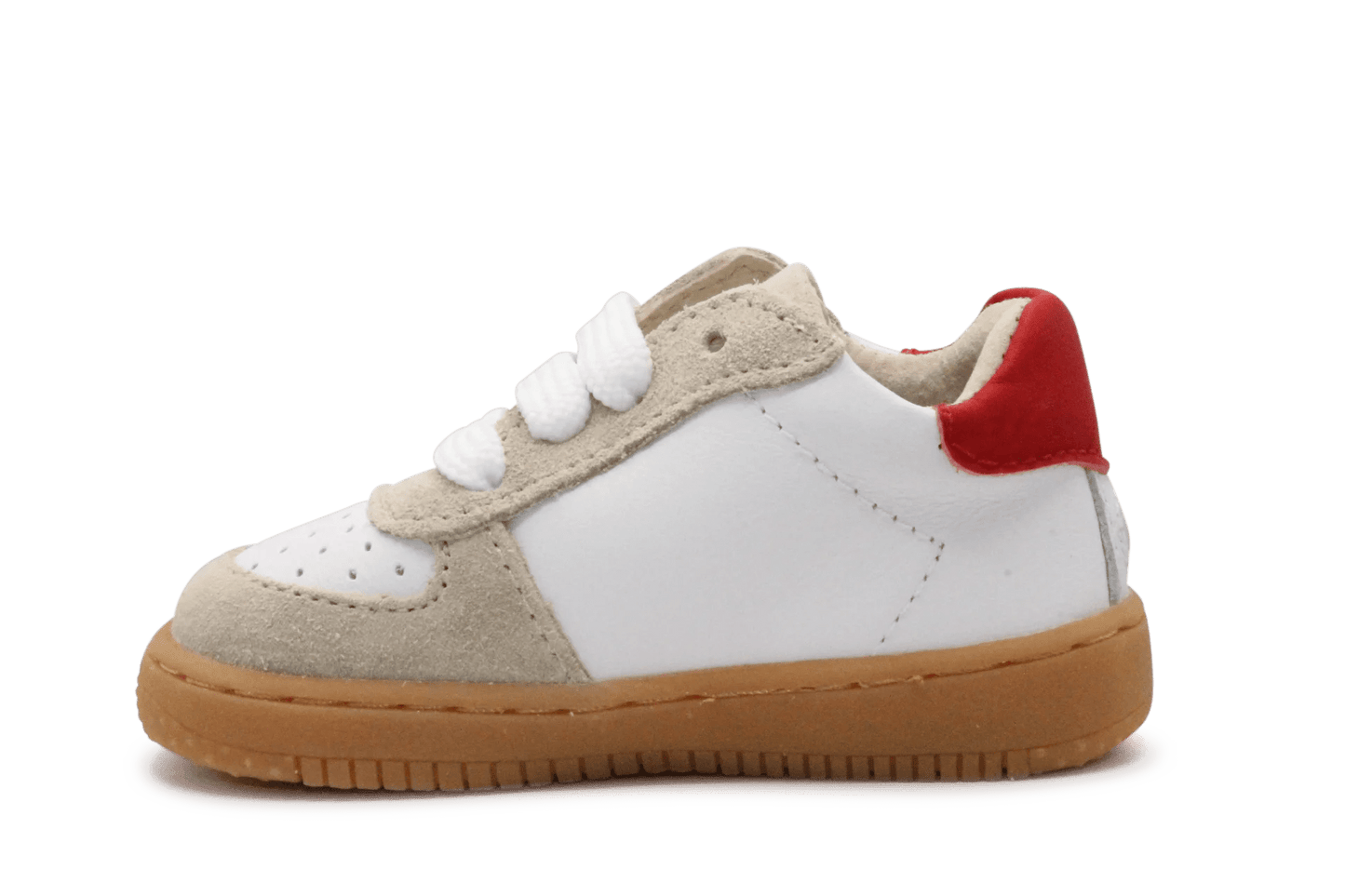 Shoesme Eerste loop Sneaker - Beige Rood - hatshoe