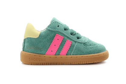 Shoesme Eerste Loop Sneaker - Groen Roze - hatshoe