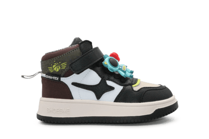Shoesme Jongens Sneaker NO25W001 - Zwart Wit - hatshoe