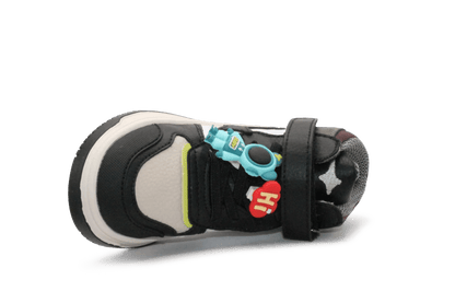 Shoesme Jongens Sneaker NO25W001 - Zwart Wit - hatshoe