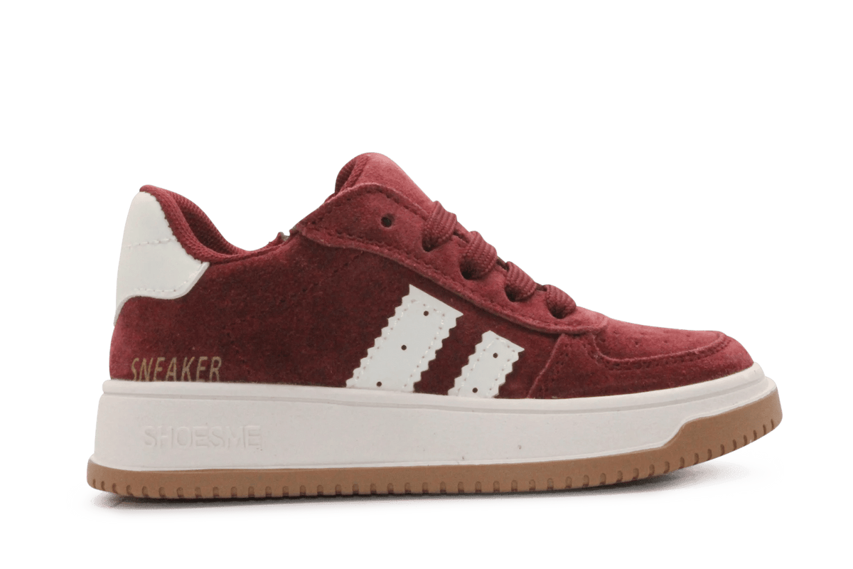 Shoesme Jongens Sneaker - NO25W016 - Bordeaux Red - hatshoe