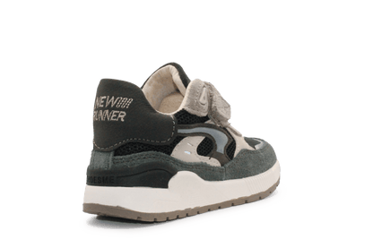 Shoesme Jongens Sneaker ST24S006 Groen Taupe - Jongens - hatshoe
