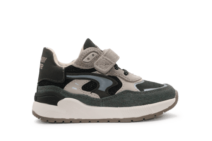 Shoesme Jongens Sneaker ST24S006 Groen Taupe - Jongens - hatshoe