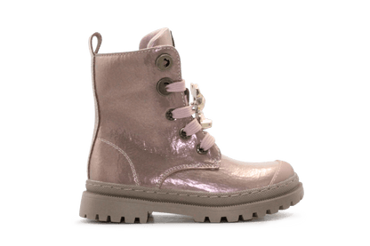 Shoesme Meisjes Veterboot - NT26W007 - Roze Metallic - hatshoe