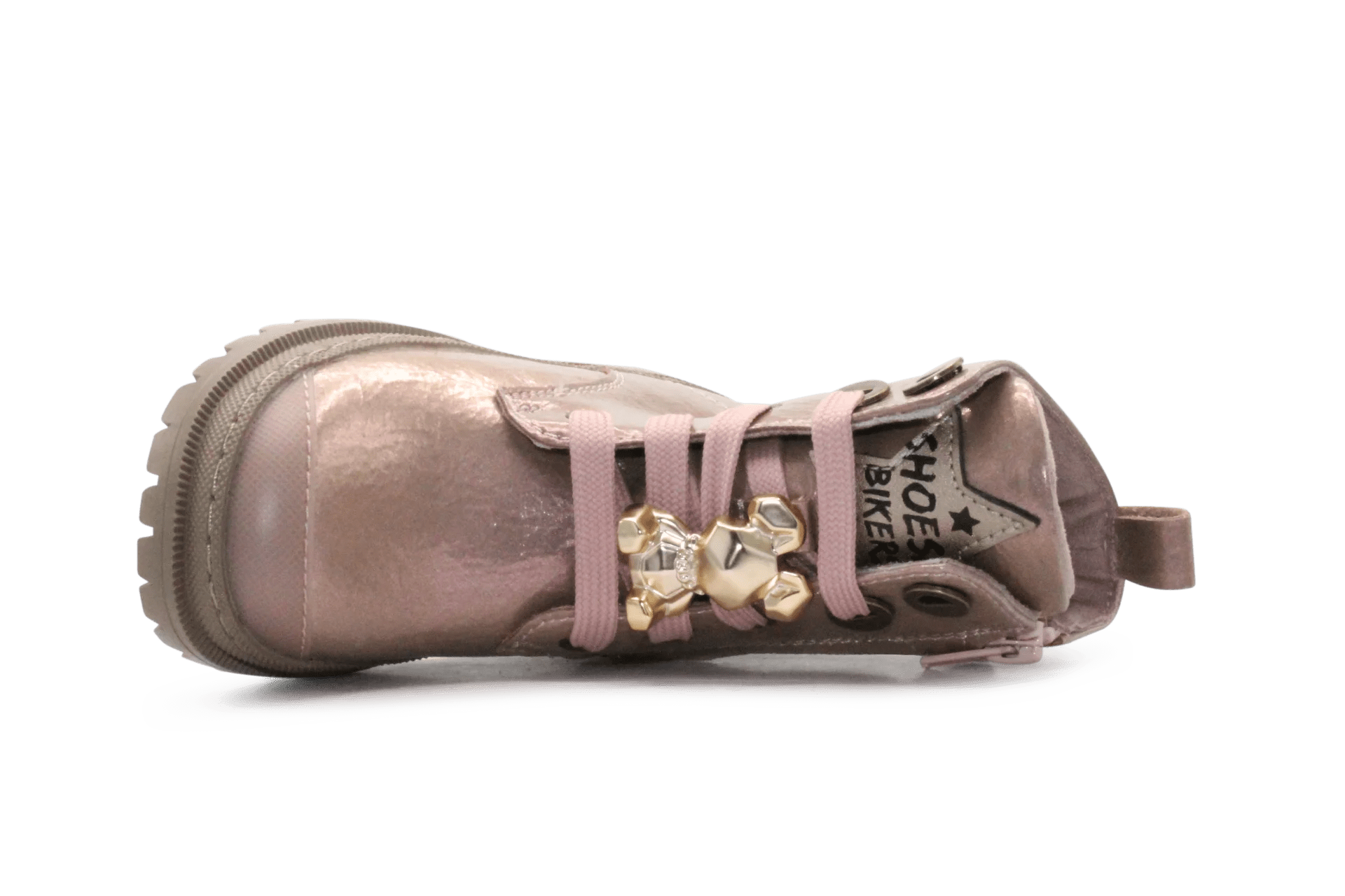 Shoesme Meisjes Veterboot - NT26W007 - Roze Metallic