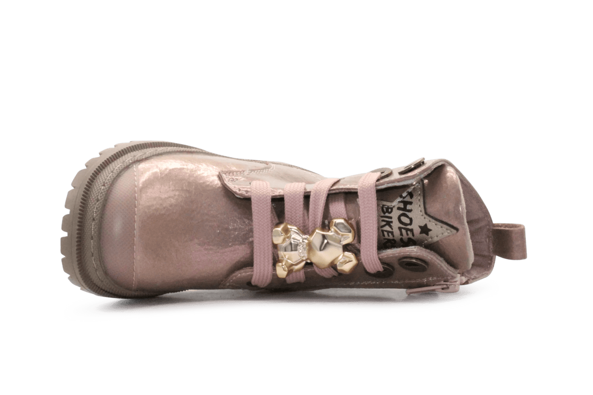 Shoesme Meisjes Veterboot - NT26W007 - Roze Metallic - hatshoe