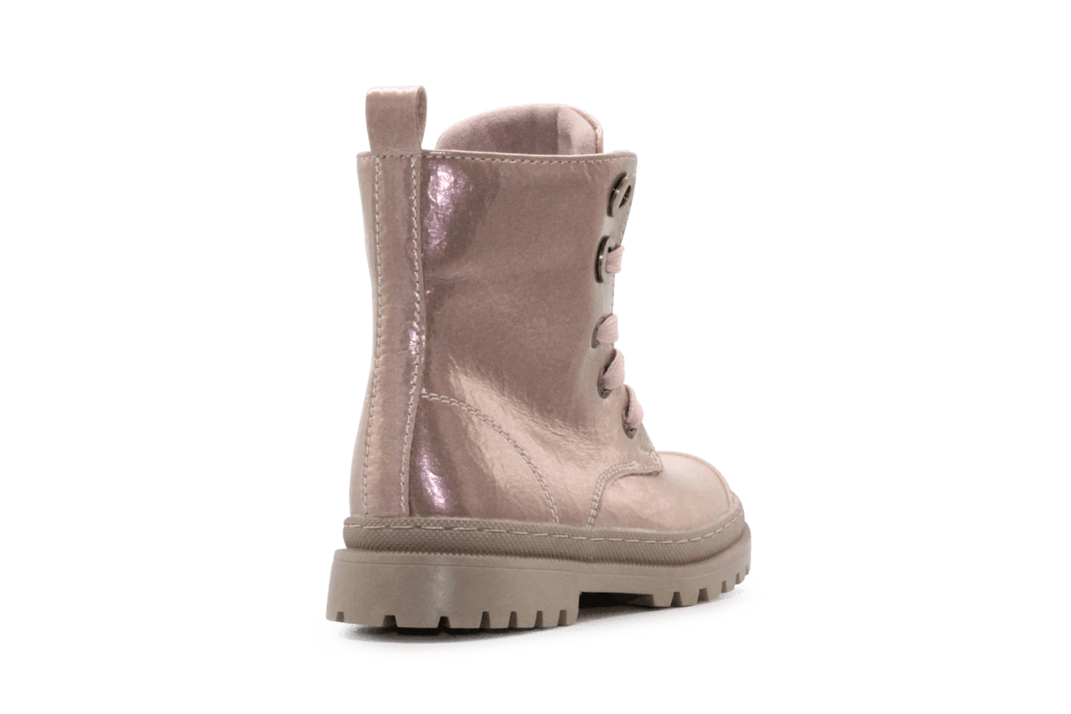 Shoesme Meisjes Veterboot - NT26W007 - Roze Metallic - hatshoe