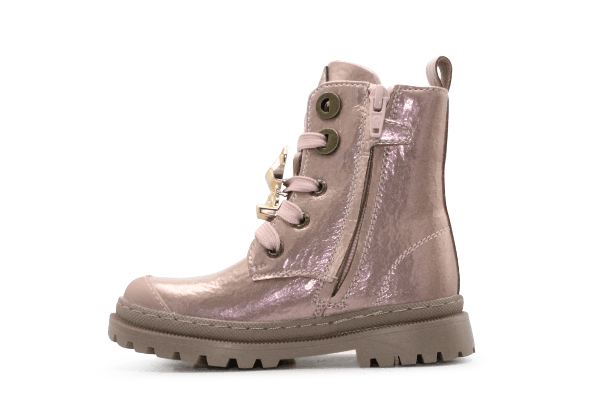 Shoesme Meisjes Veterboot - NT26W007 - Roze Metallic - hatshoe
