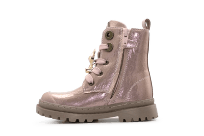 Shoesme Meisjes Veterboot - NT26W007 - Roze Metallic - hatshoe