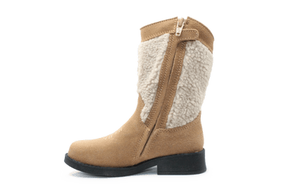 Shoesme NW23W006 Cowboylaars Beige Bloem Leer en Suede – Meisjes - hatshoe
