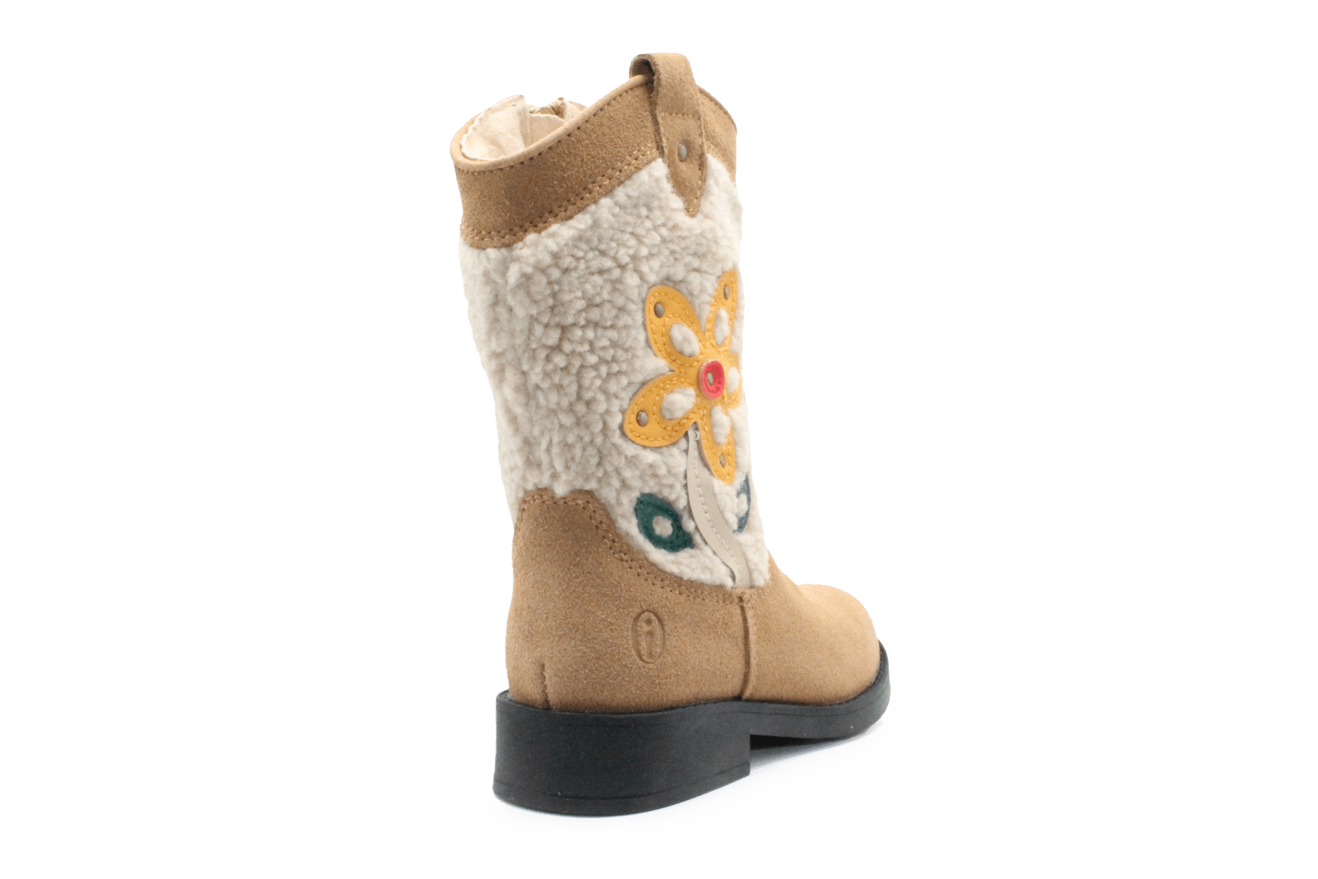 Shoesme NW23W006 Cowboylaars Beige Bloem Leer en Suede – Meisjes