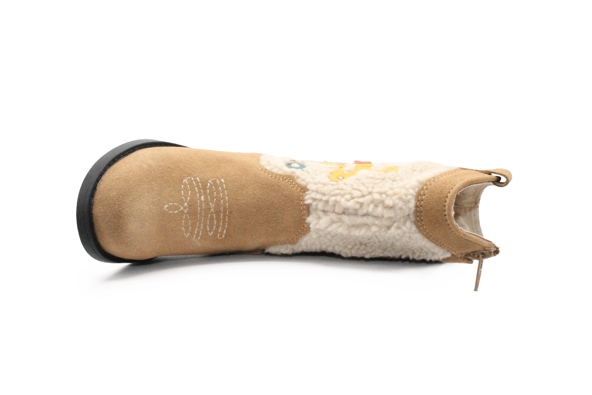 Shoesme NW23W006 Cowboylaars Beige Bloem Leer en Suede – Meisjes