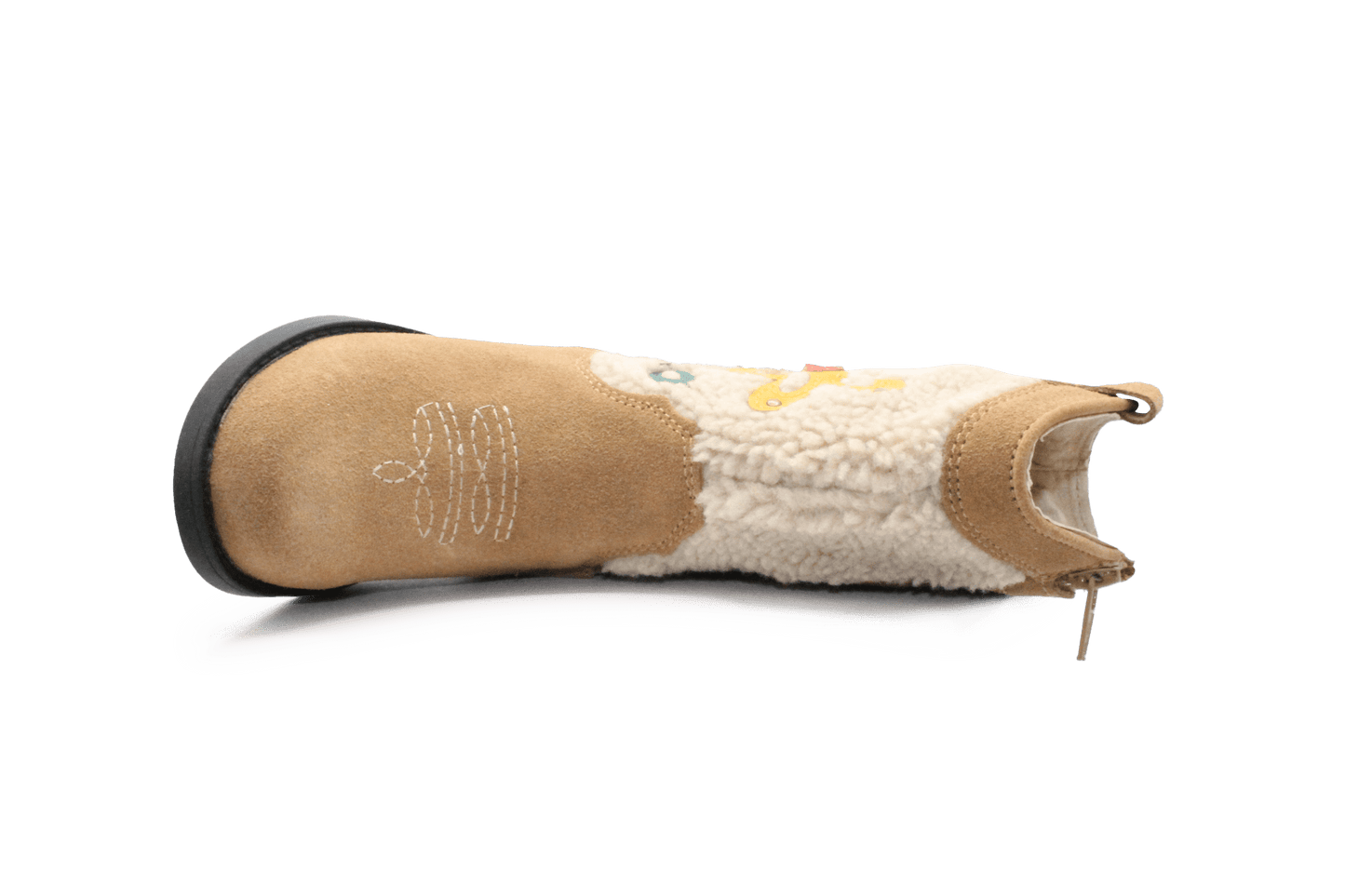 Shoesme NW23W006 Cowboylaars Beige Bloem Leer en Suede – Meisjes - hatshoe