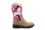 Shoesme NW24W010 Cowboylaars Roze Eenhoorn Leer – Meisjes - hatshoe