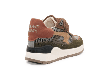 Shoesme ST24S006 Sneaker Bruin Grijs Leer – Jongens - hatshoe