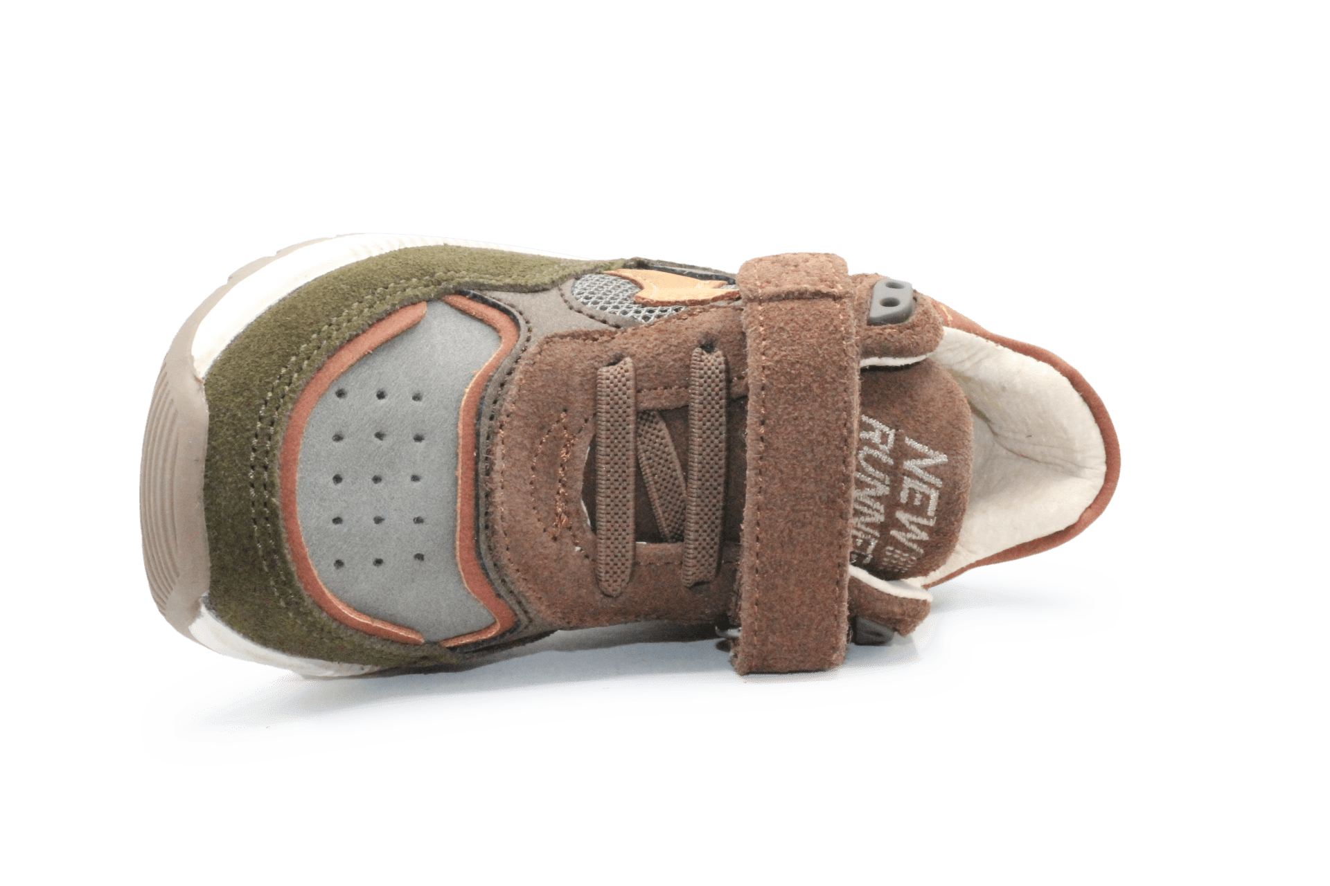 Shoesme ST24S006 Sneaker Bruin Grijs Leer – Jongens - hatshoe