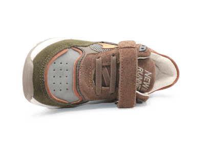 Shoesme ST24S006 Sneaker Bruin Grijs Leer – Jongens - hatshoe