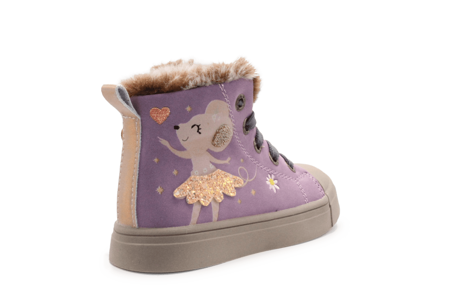 Shoesme Veterschoenen Ballerina muis SH25W035 - Paars - hatshoe