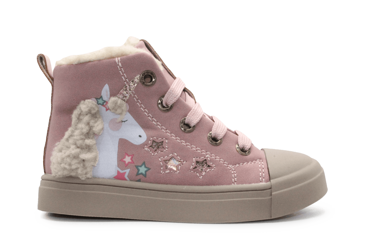 Shoesme Veterschoenen SH25W035 - Roze Eenhoorn - hatshoe