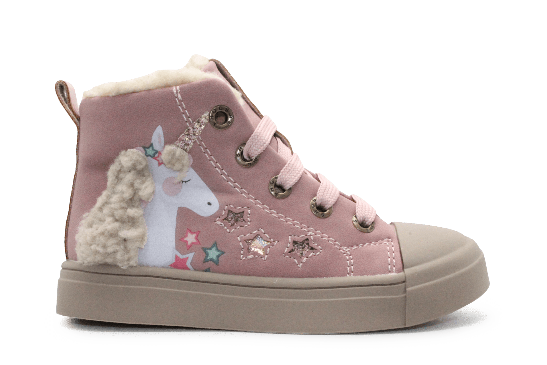 Shoesme Veterschoenen SH25W035 - Roze Eenhoorn - hatshoe