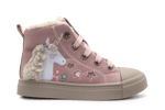 Shoesme Veterschoenen SH25W035 - Roze Eenhoorn - hatshoe