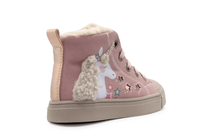 Shoesme Veterschoenen SH25W035 - Roze Eenhoorn - hatshoe