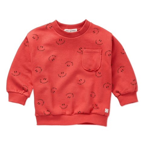 Sproet & Sprout Trui Club Chaos - Vivid Red