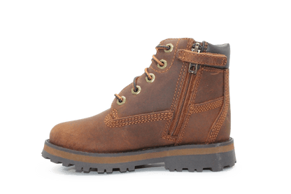 Timberland Courma Mid Lace Boots Medium Brown Leer – Met Rits en Gerecycled Materiaal - hatshoe