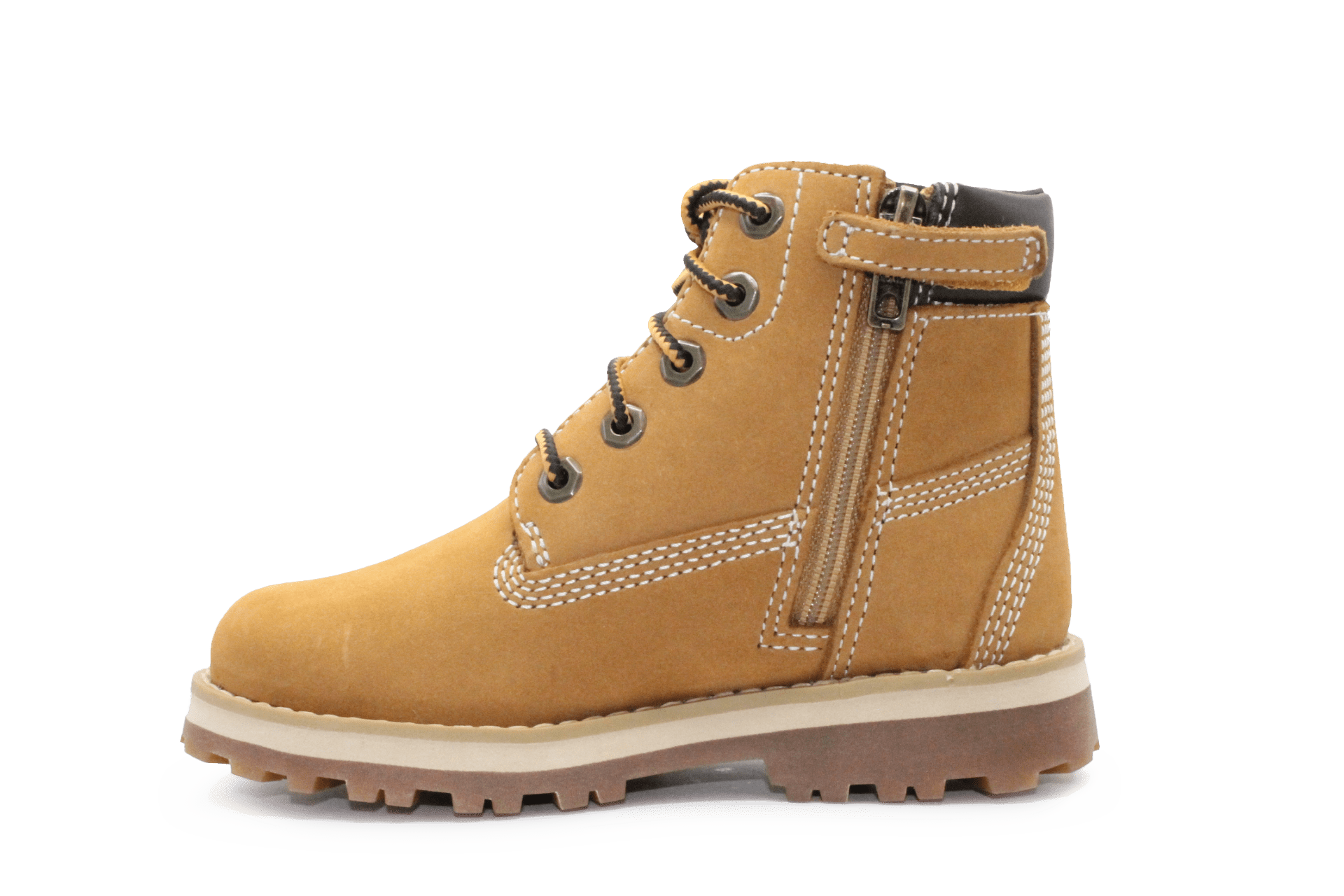 Timberland Courma Mid Lace Boots Wheat Leer – Met Rits en Gerecycled Materiaal