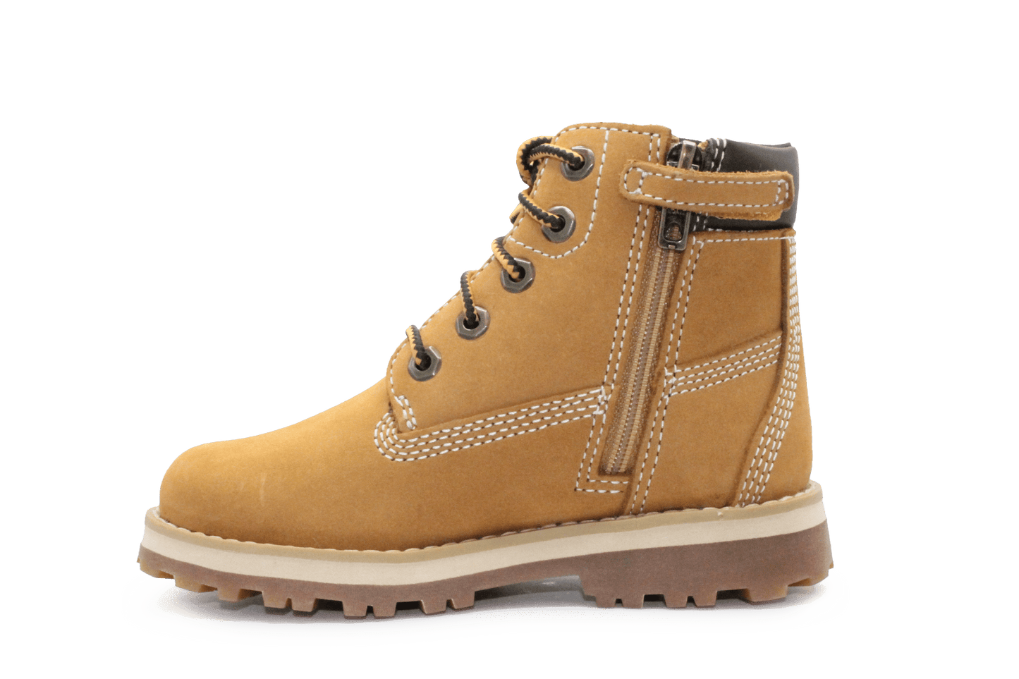 Timberland Courma Mid Lace Boots Wheat Leer – Met Rits en Gerecycled Materiaal - hatshoe