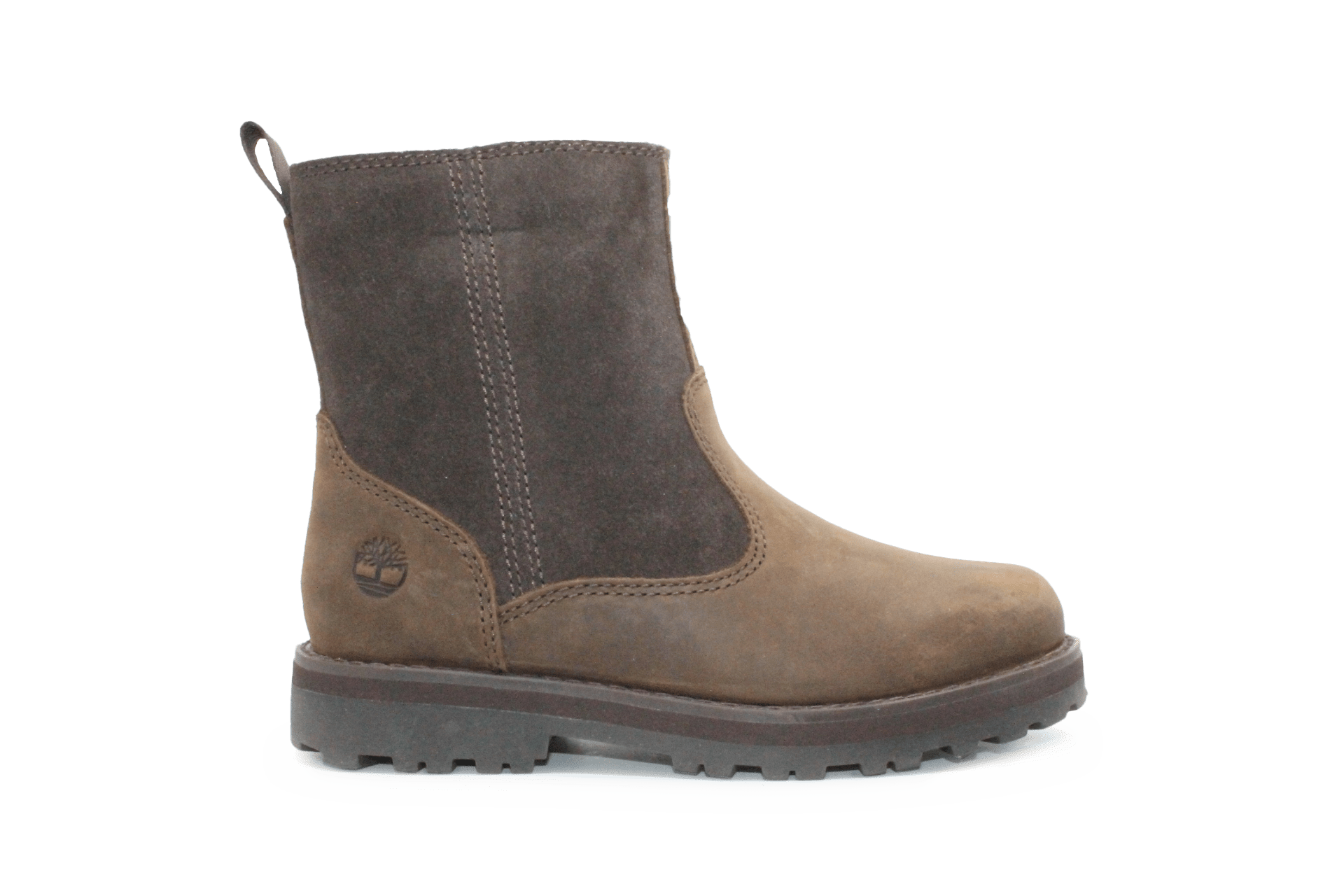 Timberland Courma Warm Lined Boots Dark Brown Leer – Met Imitatiebont en Rits