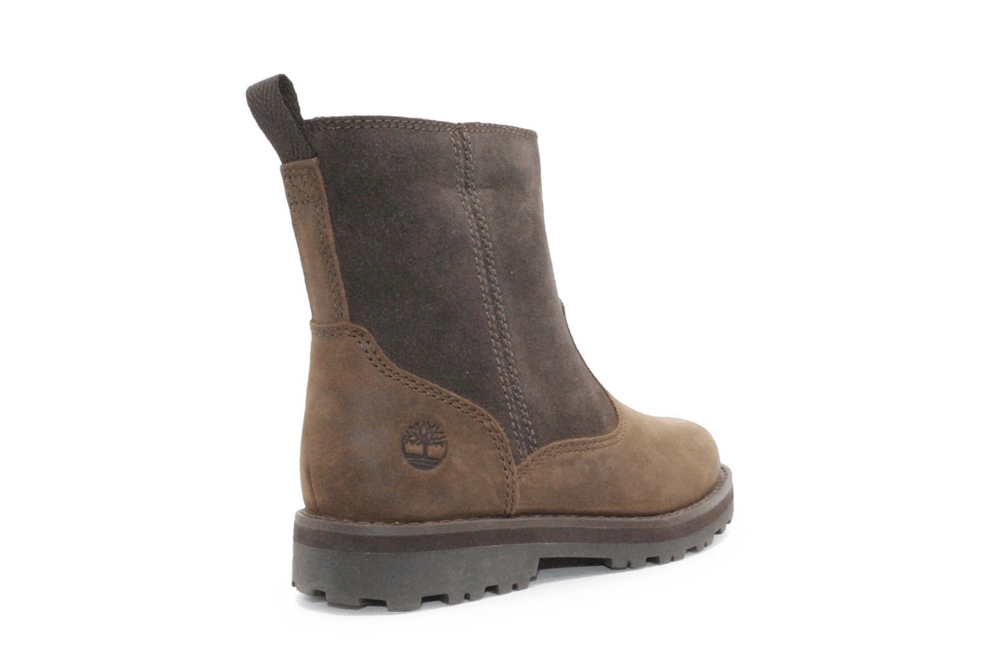 Timberland Courma Warm Lined Boots Dark Brown Leer – Met Imitatiebont en Rits - hatshoe