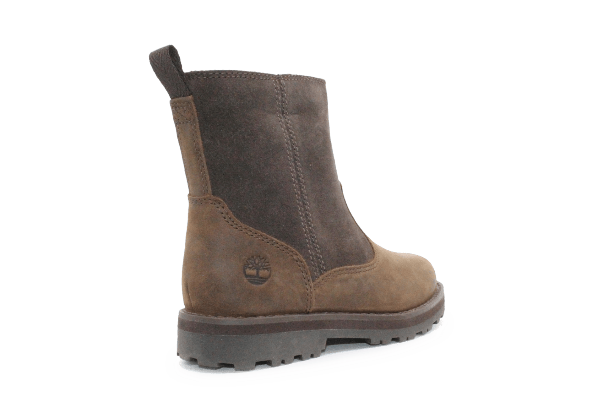 Timberland Courma Warm Lined Boots Dark Brown Leer – Met Imitatiebont en Rits - hatshoe